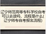辽宁师范高等专科学校自考可以去读吗，流程是什么(辽宁师专自考报名流程)