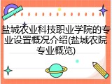 盐城农业科技职业学院的专业设置概况介绍(盐城农院专业概览)
