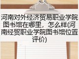 河南对外经济贸易职业学院图书馆在哪里，怎么样(河南经贸职业学院图书馆位置评价)