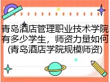 青岛酒店管理职业技术学院有多少学生，师资力量如何(青岛酒店学院规模师资)