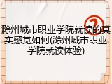 滁州城市职业学院就读的真实感觉如何(滁州城市职业学院就读体验)