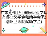 广东潮州卫生健康职业学院有哪些奖学金和助学金呢(潮州卫职院奖助学金)