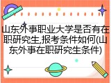 山东外事职业大学是否有在职研究生,报考条件如何(山东外事在职研究生条件)