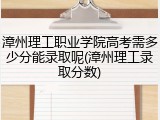 漳州理工职业学院高考需多少分能录取呢(漳州理工录取分数)