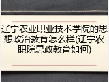 辽宁农业职业技术学院的思想政治教育怎么样(辽宁农职院思政教育如何)