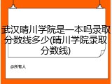 武汉晴川学院是一本吗录取分数线多少(晴川学院录取分数线)