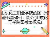 山东化工职业学院的图书馆藏书量如何，简介(山东化工学院图书馆概况)