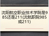 沈阳航空职业技术学院是985还是211(沈航职院985或211)