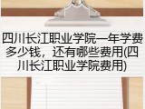 四川长江职业学院一年学费多少钱，还有哪些费用(四川长江职业学院费用)