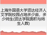 上海外国语大学贤达经济人文学院校园占地多少亩，多少师生(贤达学院面积与师生人数)