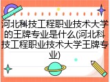 河北科技工程职业技术大学的王牌专业是什么(河北科技工程职业技术大学王牌专业)