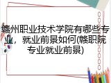 赣州职业技术学院有哪些专业，就业前景如何(赣职院专业就业前景)