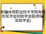 新疆体育职业技术学院有哪些奖学金和助学金呢(新疆奖助学金)