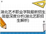湖北艺术职业学院最新招生简章深度分析(湖北艺职招生解析)