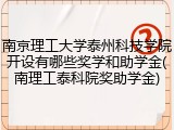 南京理工大学泰州科技学院开设有哪些奖学和助学金(南理工泰科院奖助学金)