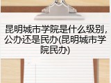 昆明城市学院是什么级别，公办还是民办(昆明城市学院民办)