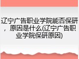辽宁广告职业学院能否保研，原因是什么(辽宁广告职业学院保研原因)
