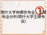 喀什大学有哪些专业，王牌专业分析(喀什大学王牌专业)