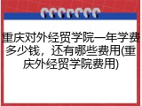 重庆对外经贸学院一年学费多少钱，还有哪些费用(重庆外经贸学院费用)