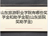 山东旅游职业学院有哪些奖学金和助学金呢(山东旅院奖助学金)