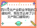 四川文化产业职业学院的口碑如何，现在怎么样了(川文产院口碑现状)