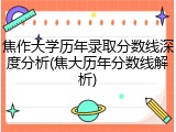 焦作大学历年录取分数线深度分析(焦大历年分数线解析)