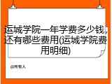 运城学院一年学费多少钱，还有哪些费用(运城学院费用明细)