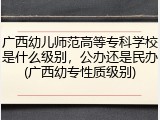广西幼儿师范高等专科学校是什么级别，公办还是民办(广西幼专性质级别)