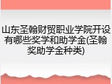 山东圣翰财贸职业学院开设有哪些奖学和助学金(圣翰奖助学金种类)