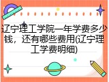 辽宁理工学院一年学费多少钱，还有哪些费用(辽宁理工学费明细)