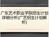 广东艺术职业学院招生计划详细分析(广艺招生计划解析)