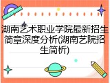 湖南艺术职业学院最新招生简章深度分析(湖南艺院招生简析)