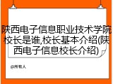 陕西电子信息职业技术学院校长是谁,校长基本介绍(陕西电子信息校长介绍)