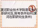 漯河职业技术学院是否有在职研究生,报考条件如何(漯河在职研究生条件)