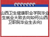山西卫生健康职业学院毕业生就业大致去向如何(山西卫职院毕业生去向)