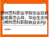 郴州思科职业学院毕业后就业前景怎么样，毕业生去向(郴州思科职院就业去向)