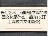 长江艺术工程职业学院的校园文化是什么，简介(长江工院校园文化简介)