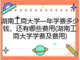 湖南工商大学一年学费多少钱，还有哪些费用(湖南工商大学学费及费用)