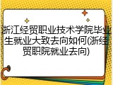 浙江经贸职业技术学院毕业生就业大致去向如何(浙经贸职院就业去向)