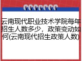 云南现代职业技术学院每年招生人数多少，政策变动如何(云南现代招生政策人数)