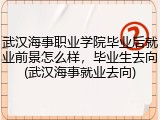 武汉海事职业学院毕业后就业前景怎么样，毕业生去向(武汉海事就业去向)