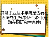 硅湖职业技术学院是否有在职研究生,报考条件如何(硅湖在职研究生条件)