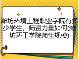 潍坊环境工程职业学院有多少学生，师资力量如何(潍坊环工学院师生规模)