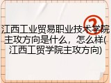江西工业贸易职业技术学院主攻方向是什么，怎么样(江西工贸学院主攻方向)