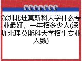 深圳北理莫斯科大学什么专业最好，一年招多少人(深圳北理莫斯科大学招生专业人数)