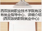 西双版纳职业技术学院有没有就业指导中心，详细介绍(西双版纳职院就业中心)