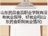 山东药品食品职业学院有没有就业指导，好就业吗(山东药食职院就业情况)