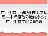 广西生态工程职业技术学院是一本吗录取分数线多少(广西生态学院录取线)