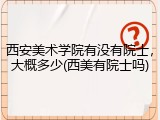西安美术学院有没有院士，大概多少(西美有院士吗)