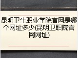 昆明卫生职业学院官网是哪个网址多少(昆明卫职院官网网址)